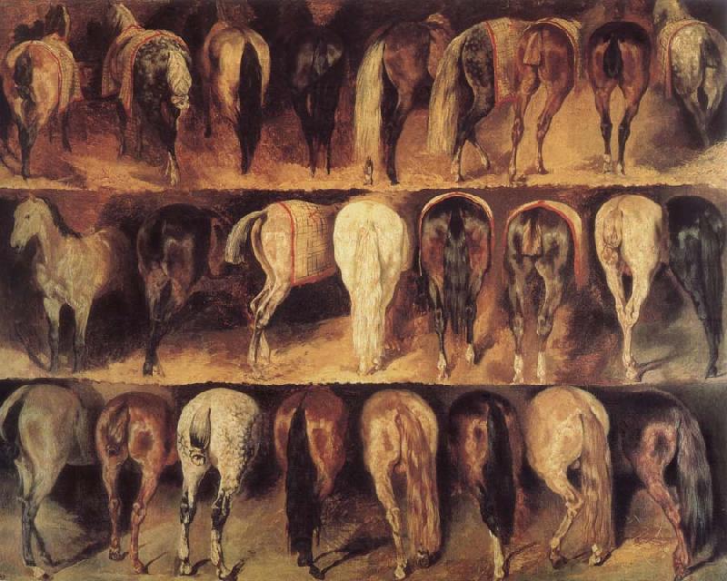Theodore Gericault Horse jerk views France oil painting art